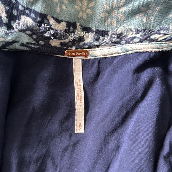 Free People Black and Blue Patterned Dress - Picture 8 of 9